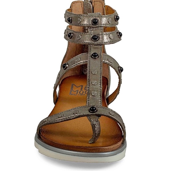 Miz Mooz Kilroy sandal sage metallic Sz 39 Women’s Leather Sandal - Picture 6 of 8
